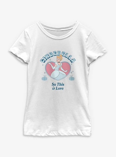 Disney Cinderella So This Is Love Heart Portrait Youth Girls T-Shirt
