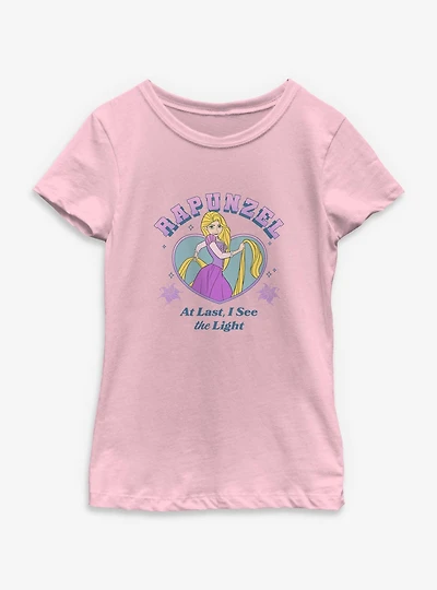 Disney Tangled Rapunzel At Last I See the Light Heart Portrait Youth Girls T-Shirt