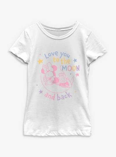Disney Minnie Mouse Love You To The Moon And Back Youth Girls T-Shirt