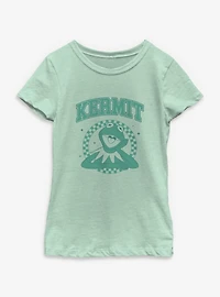 Disney The Muppets Kermit Checkered Collegiate Youth Girls T-Shirt