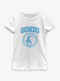 Disney The Muppets Gonzo Checkered Collegiate  Youth Girls T-Shirt