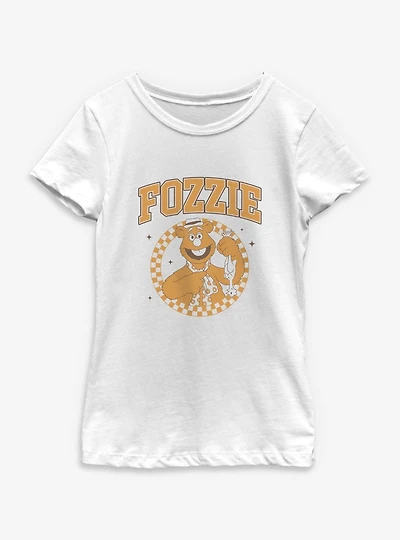 Disney The Muppets Fozzie Checkered Collegiate Youth Girls T-Shirt