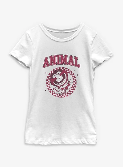 Disney The Muppets Animal Checkered Collegiate Youth Girls T-Shirt