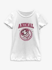 Disney The Muppets Animal Checkered Collegiate Youth Girls T-Shirt