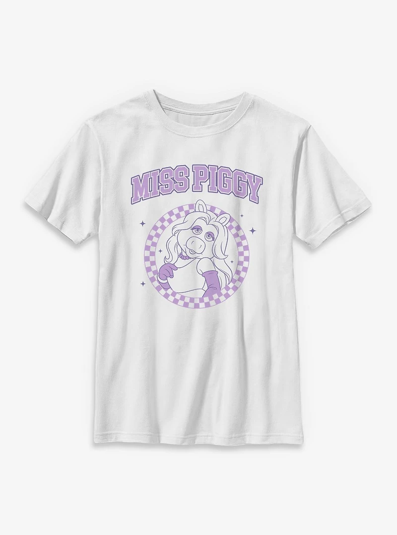 Disney The Muppets Miss Piggy Checkered Collegiate Youth T-Shirt