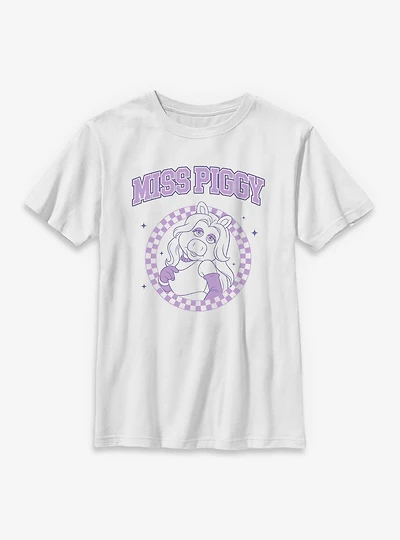 Disney The Muppets Miss Piggy Checkered Collegiate Youth T-Shirt