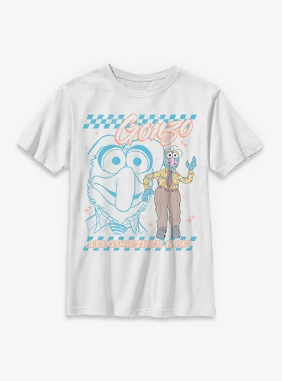 Disney The Muppets Gonzo All Together Now Checkered Youth T-Shirt