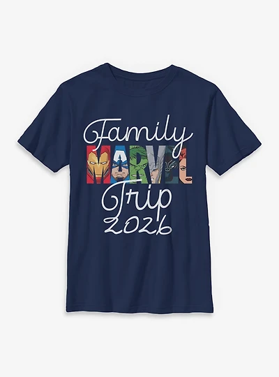 Marvel Avengers Family Trip 2026 Youth T-Shirt