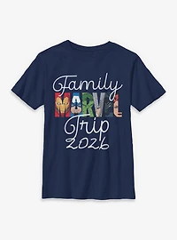 Marvel Avengers Family Trip 2026 Youth T-Shirt