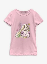 Disney Tangled Rapunzel & Pascal Sketch Portrait Toddler Youth Girls T-Shirt