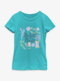 Disney Tinker Bell Perfect Pixie Floral Sewing Youth Girls T-Shirt