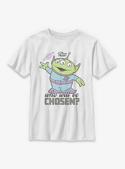 Disney Pixar Toy Story Alien Who Will Be Chosen? Pizza Planet Youth T-Shirt