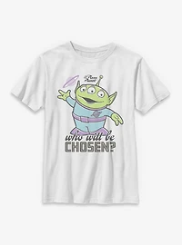 Disney Pixar Toy Story Alien Who Will Be Chosen? Pizza Planet Youth T-Shirt
