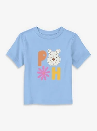 Disney Winnie The Pooh Face And Flowers Toddler T-Shirt
