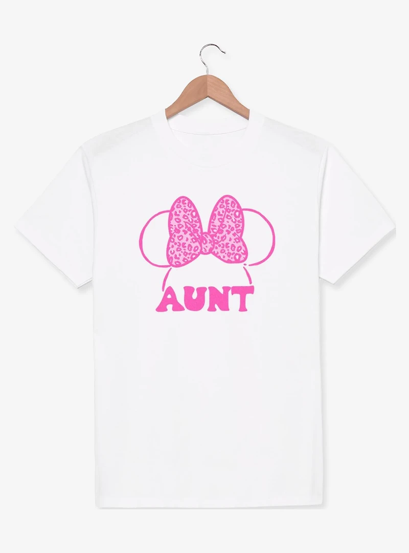 Disney Minnie Mouse Head Leopard Aunt T-Shirt