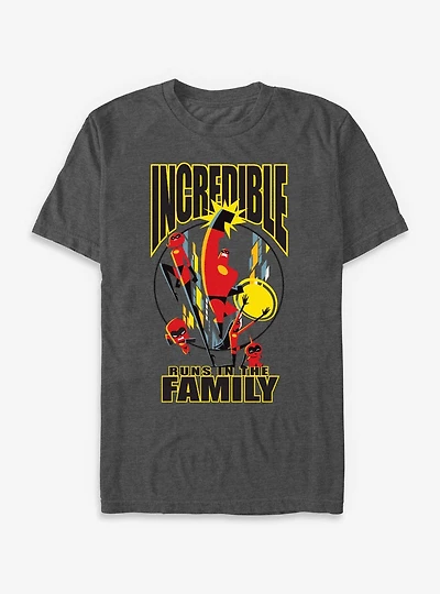 Disney Pixar The Incredibles Incredible Runs Family T-Shirt
