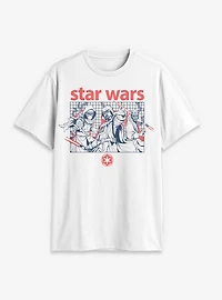 Star Wars Darth Vader Villains Line Art T-Shirt