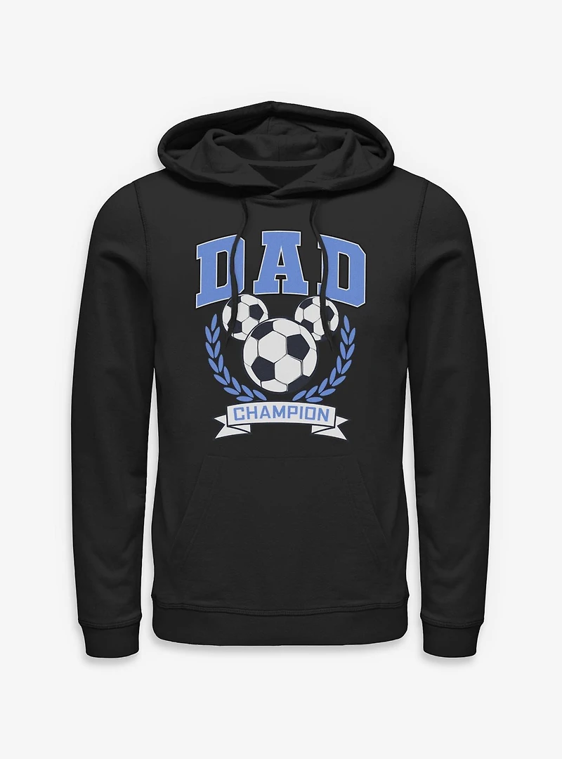 Disney Mickey Mouse Dad Soccer Champion Ears Hoodie