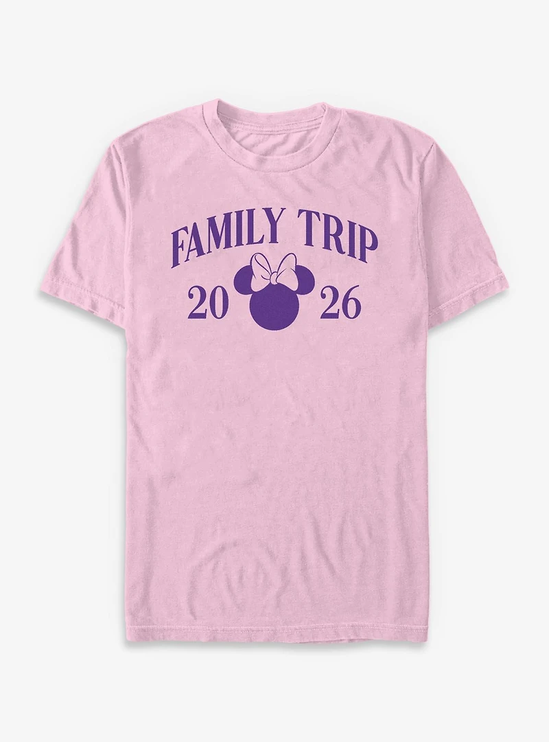 Disney Minnie Mouse Family Trip 2026 Head Icon Garment-Dyed T-Shirt