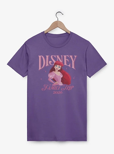Disney The Little Mermaid Ariel Family Trip 2026 Portrait T-Shirt
