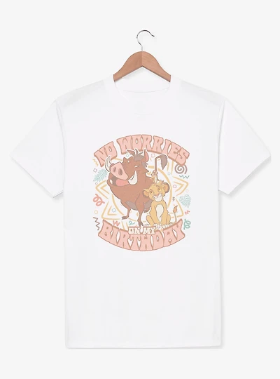 Disney The Lion King No Worries On My Birthday Simba & Pumbaa T-Shirt