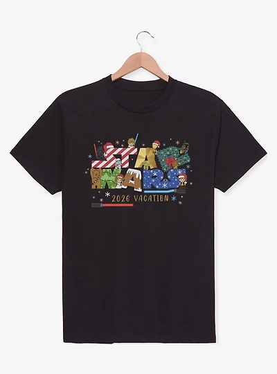 Star Wars Holiday Family Vacation 2026 Character Icons T-Shirt
