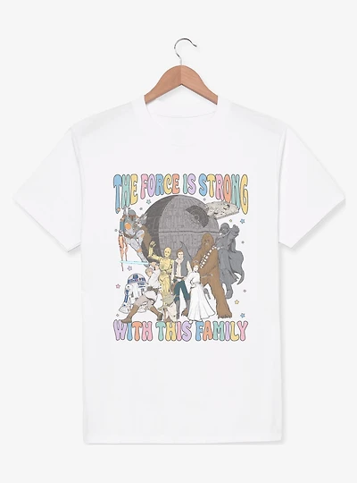 Star Wars The Force Is Strong With This Family Retro Character T-Shirt