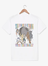 Star Wars The Force Is Strong With This Family Retro Character T-Shirt