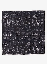 Looney Tunes Bugs Bunny Black Silk Pocket Square