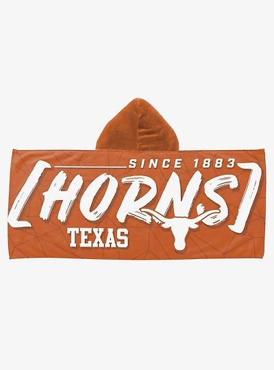 NCAA Texas Youth Hooded Beach Towel