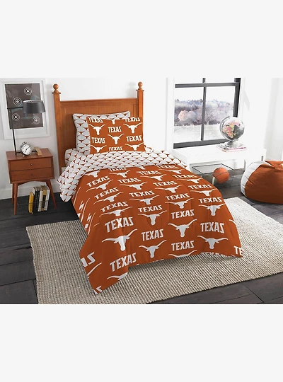 NCAA Texas Rotary 5 PC Twin Bed In Bag Set