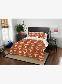 NCAA Texas Rotary 7 PC Full Bed In Bag Set