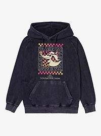 Disney Nightmare Before Christmas Zero Squared Checkers Mineral Wash Hoodie