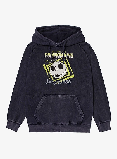 Disney Nightmare Before Christmas All Hail Pumpkin King Jack Mineral Wash Hoodie