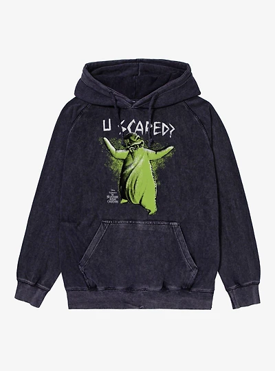 Disney Nightmare Before Christmas U Scared Oogie Boogie Mineral Wash Hoodie