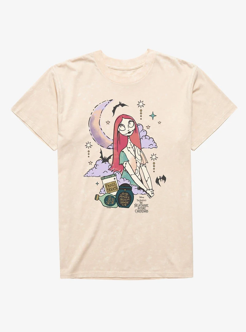 Disney Nightmare Before Christmas Sally Moon Clouds Potions Mineral Wash T-Shirt