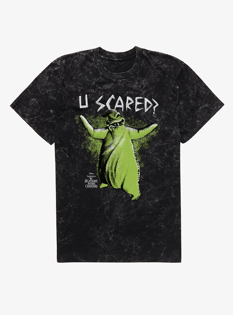 Disney Nightmare Before Christmas U Scared Oogie Boogie Mineral Wash T-Shirt