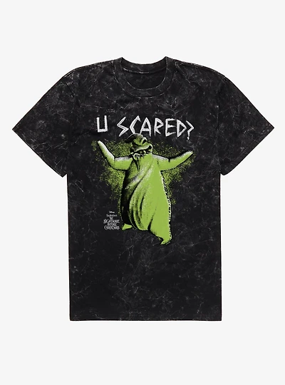Disney Nightmare Before Christmas U Scared Oogie Boogie Mineral Wash T-Shirt