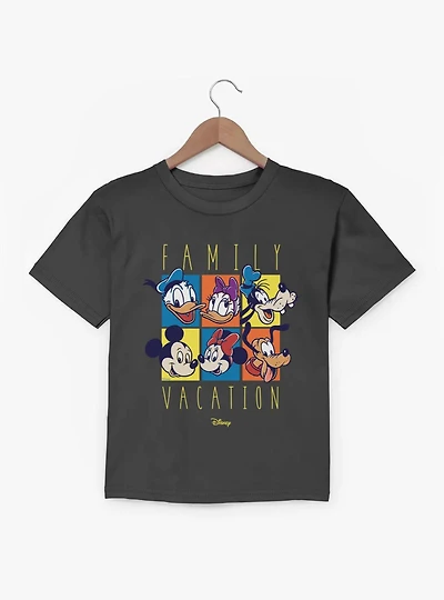 Disney Mickey Mouse & Friends Family Vacation Heads Youth T-Shirt