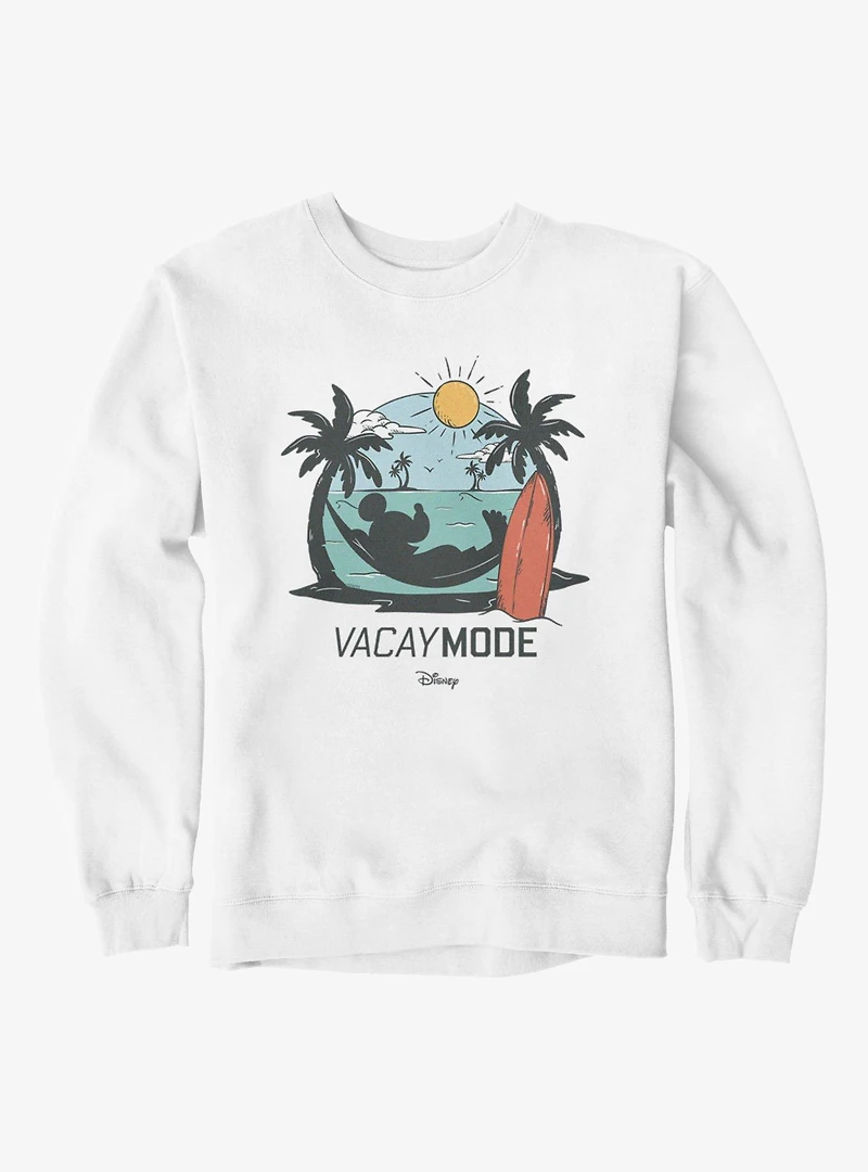 Disney Mickey Mouse Vacay Mode Beach Hammock Vacation Sweatshirt