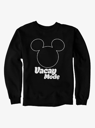 Disney Mickey Mouse Vacay Mode Silhouette Head Icon Sweatshirt