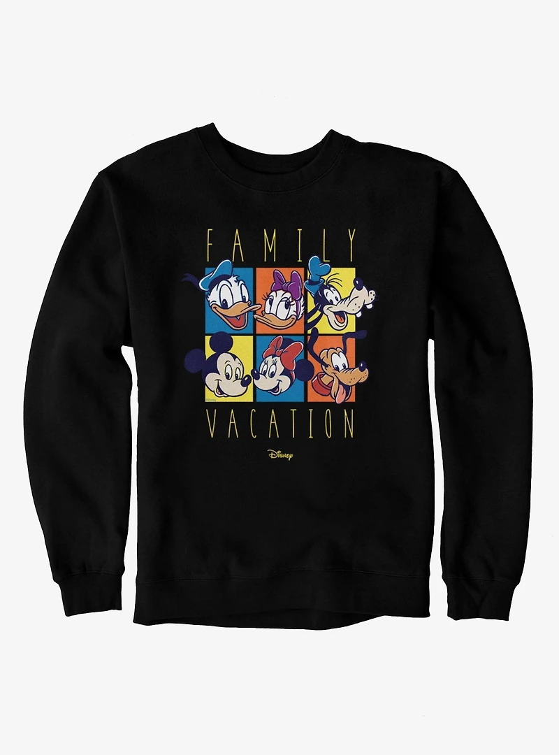 Disney Mickey Mouse & Friends Family Vacation Heads Sweatshirt