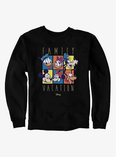 Disney Mickey Mouse & Friends Family Vacation Heads Sweatshirt
