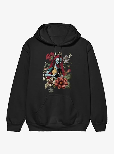 Disney Nightmare Before Christmas Sally And Cat Flowers Hoodie