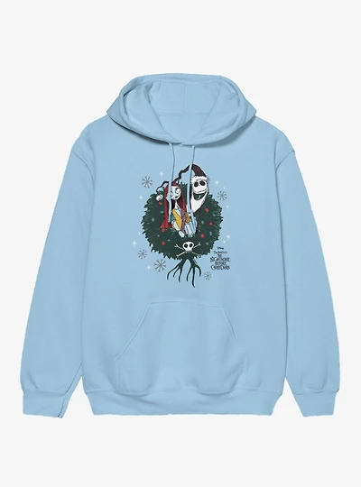 Disney Nightmare Before Christmas Sally And Jack Wreath Hoodie