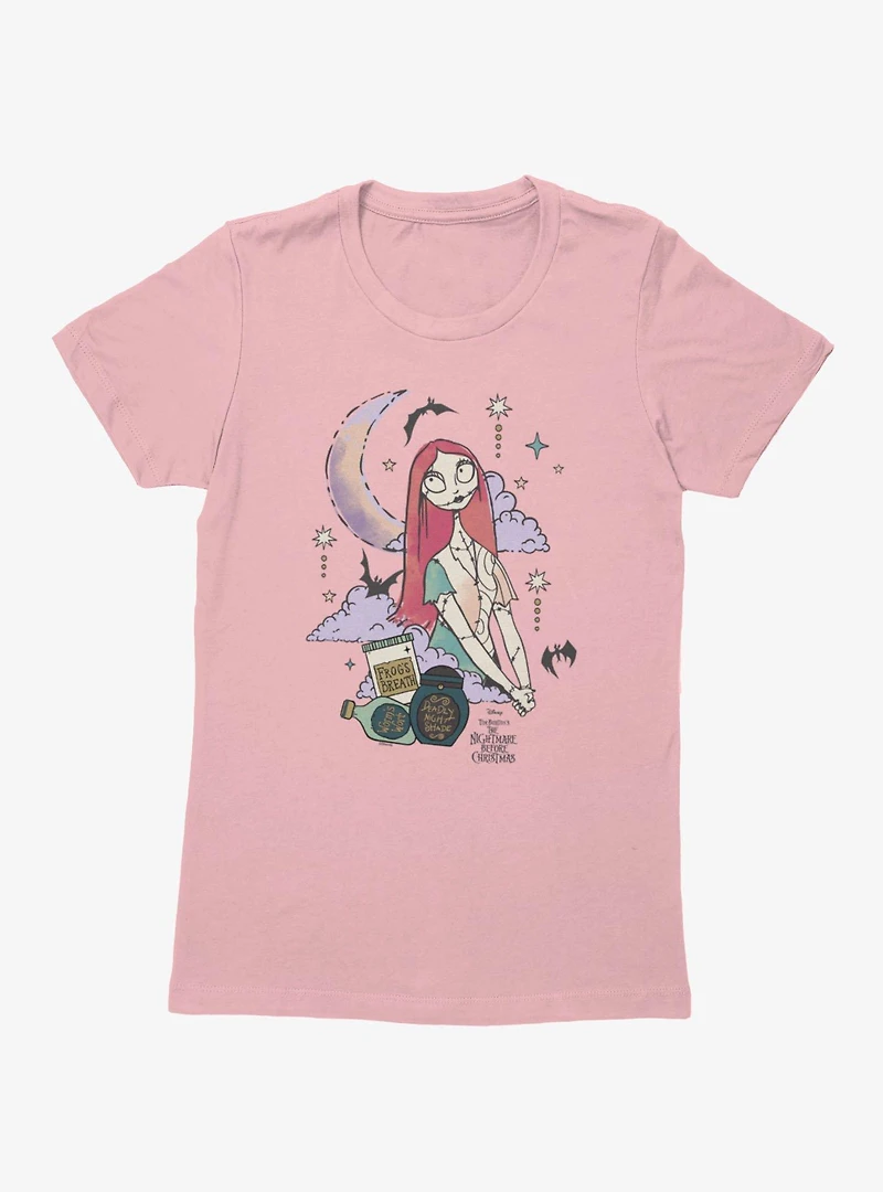 Disney Nightmare Before Christmas Sally Moon Clouds Potions Womens T-Shirt