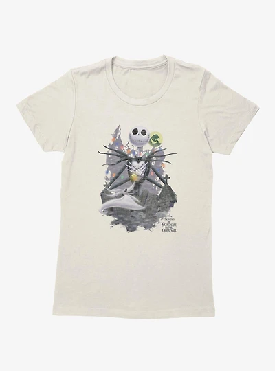 Disney Nightmare Before Christmas Jack Skellington Graveyard Cheer Womens T-Shirt