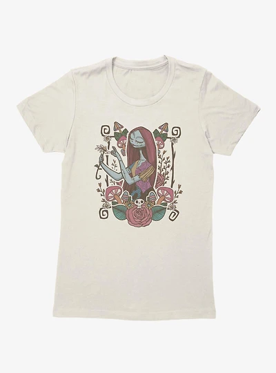 Disney Nightmare Before Christmas Sally Mushroom Flower Garden Womens T-Shirt
