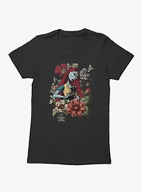 Disney Nightmare Before Christmas Sally And Cat Flowers Womens T-Shirt