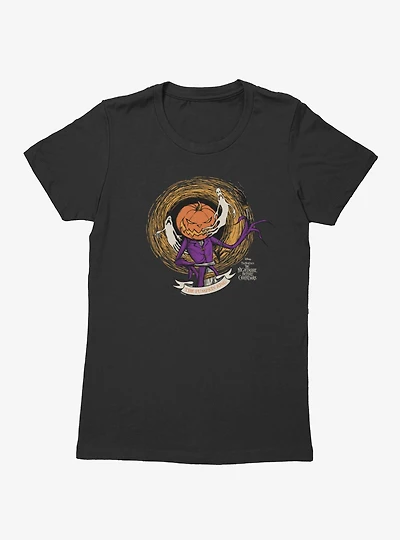 Disney Nightmare Before Christmas Pumpkin King Jack O Lantern Head Womens T-Shirt
